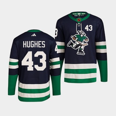 Vancouver Vancouver Canucks #43 Quinn Hughes Men's adidas Reverse Retro 2.0 Authentic Player Jersey Navy